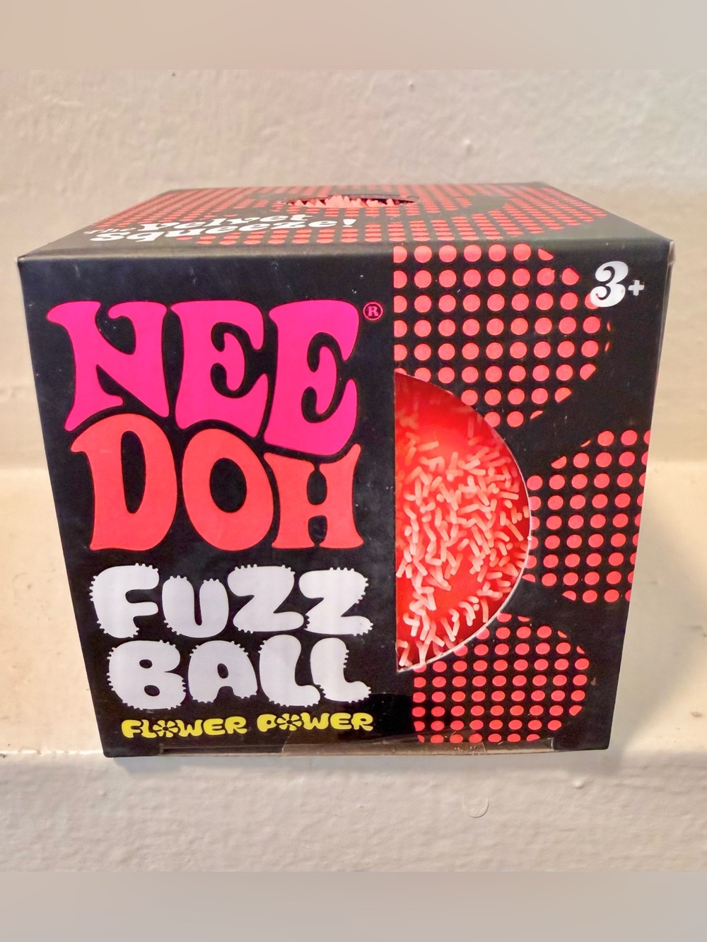AUTHENTIC Schylling Needoh NEE DOH FUZZ BALL - FLOWER POWER! - Orange/Peach!